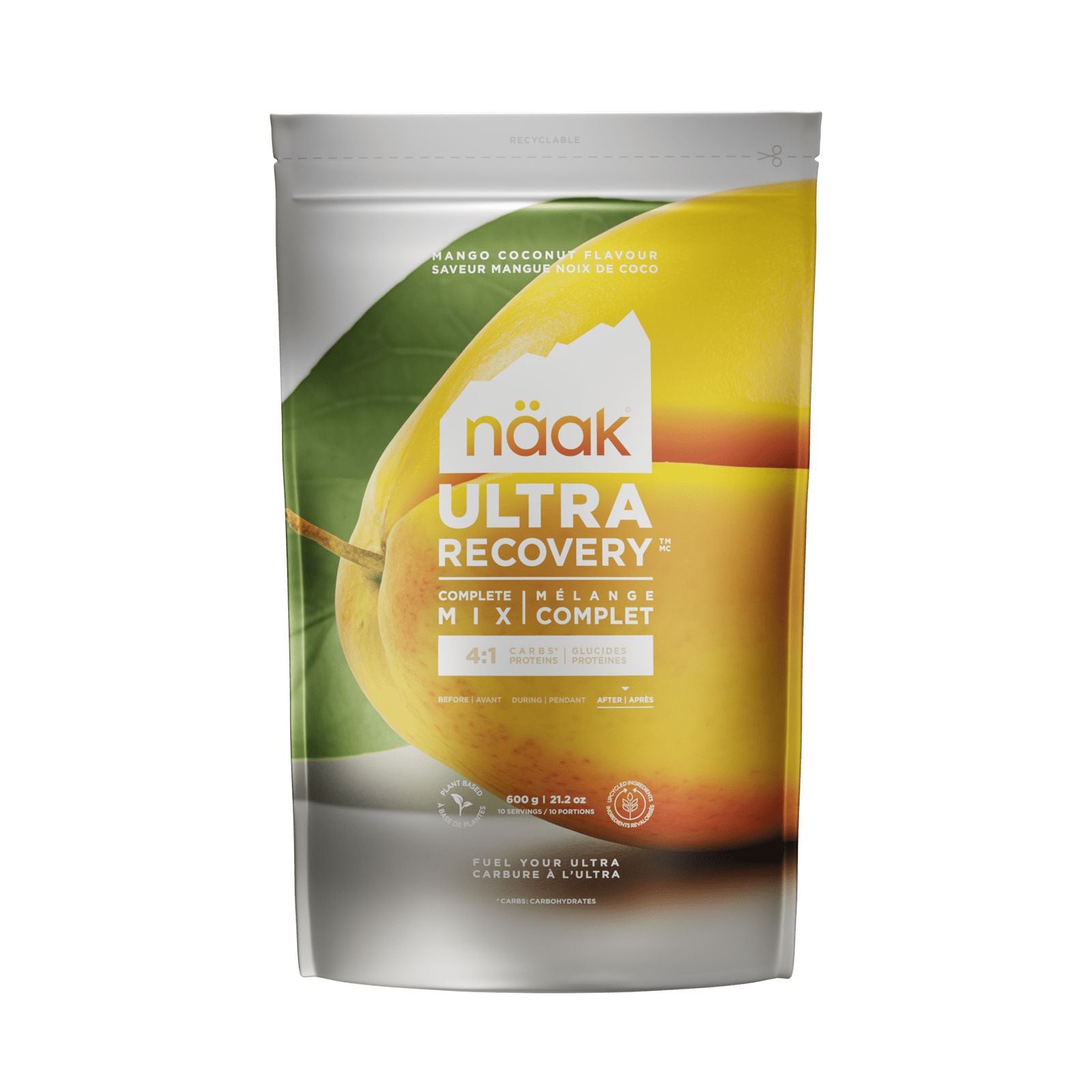 naak Ultra Recovery™ Complete Mix Powder 600g Mango Coconut 