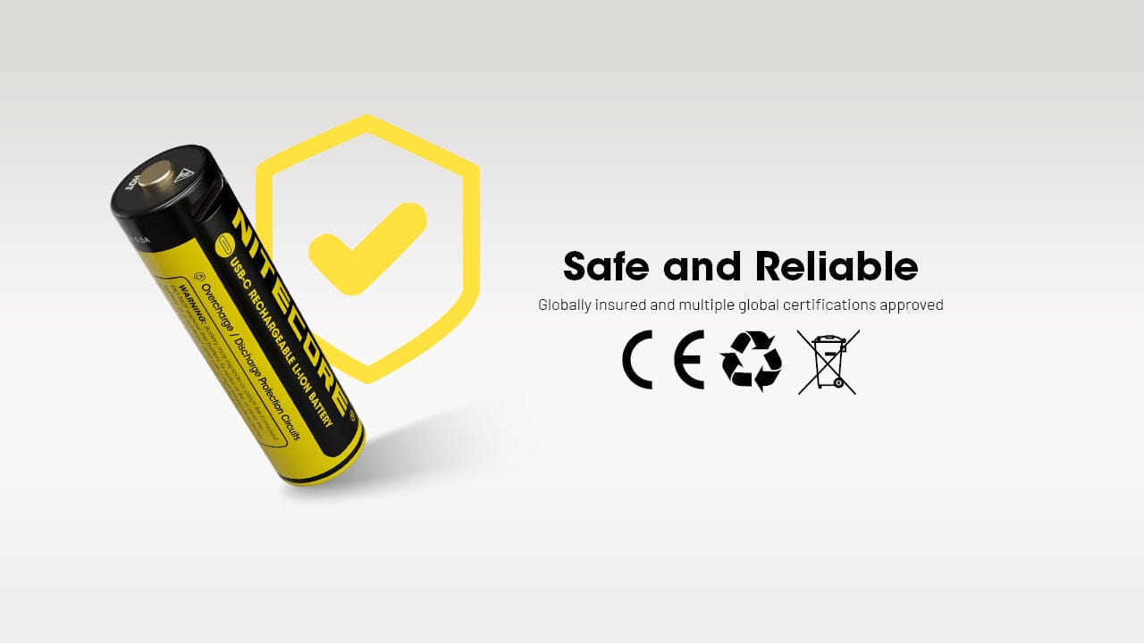 Nitecore NH2400 2400mAh USB-C Rechargeable AA Battery 4-Pack 