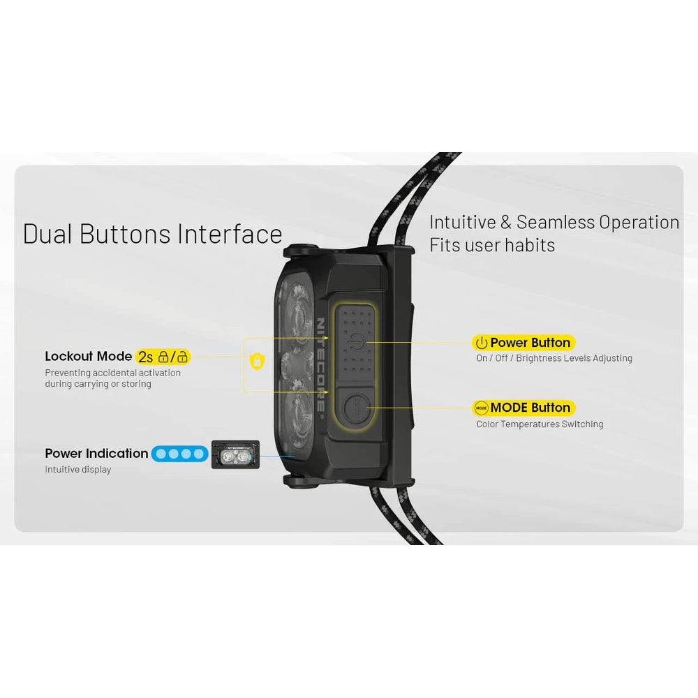 Nitecore NU25 MCT UL 400 Lumens Ultralight Rechargeable Headlamp 
