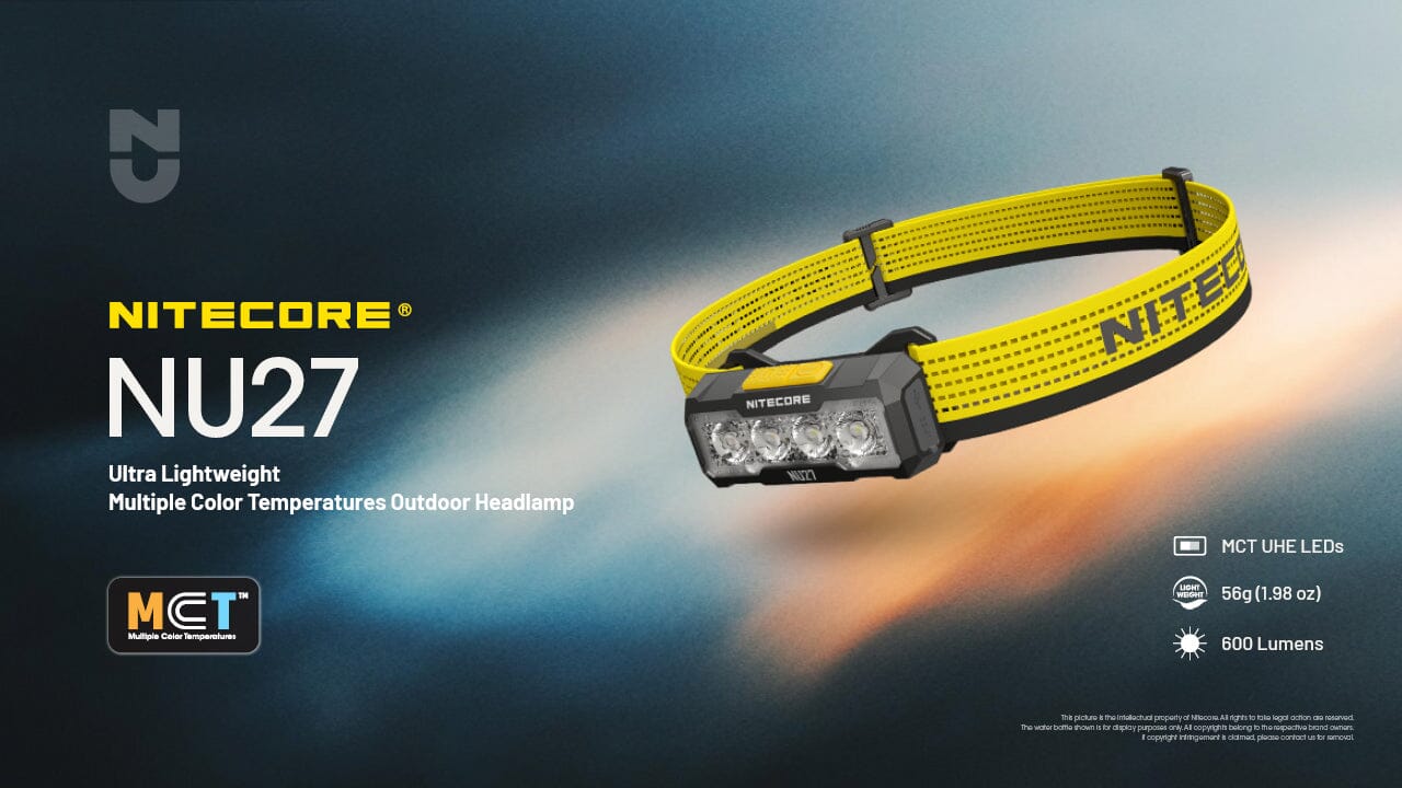 Nitecore NU27 600 Lumen USB-C Rechargeable Multi Color Temperature Outdoor Headlamp 