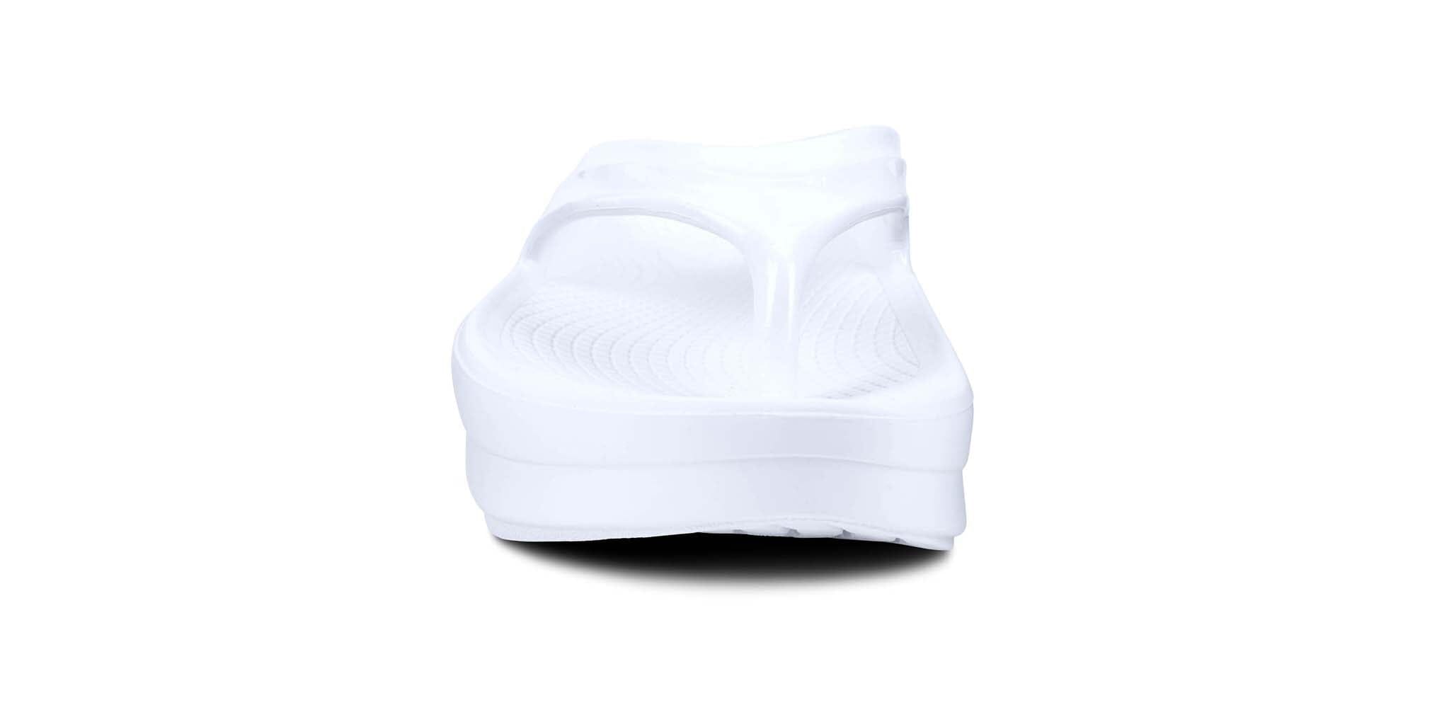 OOFOS Women's OOmega OOlala Thong Sandal - White 