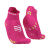 Compressport Pro Racing Socks V4.0 Run Low Fluo Pink/Primerose T1 (EU 35-38) 
