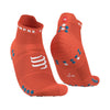 Compressport Pro Racing Socks V4.0 Run Low Orangeade/Fjord Blue T2 (EU 39-41) 