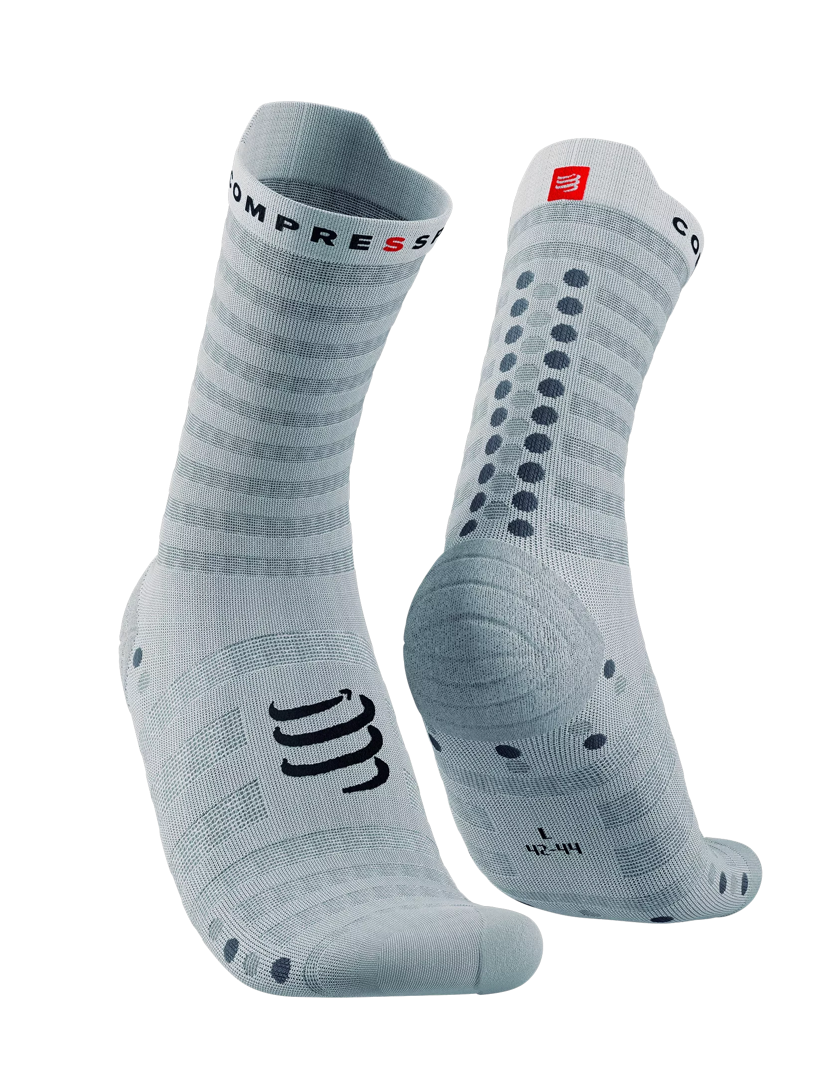 Compressport Pro Racing Socks V4.0 Run High White/Alloy (New) T1 (EU 35-38) 