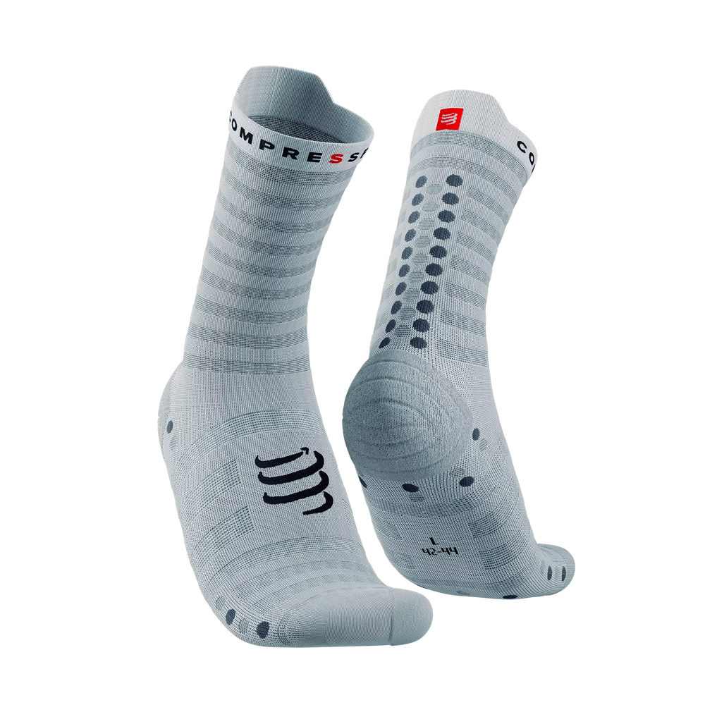 Compressport Pro Racing Socks V4.0 Run High White/Alloy (New) T1 (EU 35-38) 