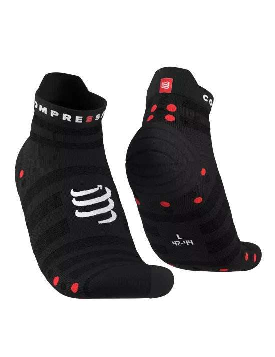 Compressport Pro Racing Socks V4.0 Ultralight Run Low Black/Red T1 (EU 35-38) 