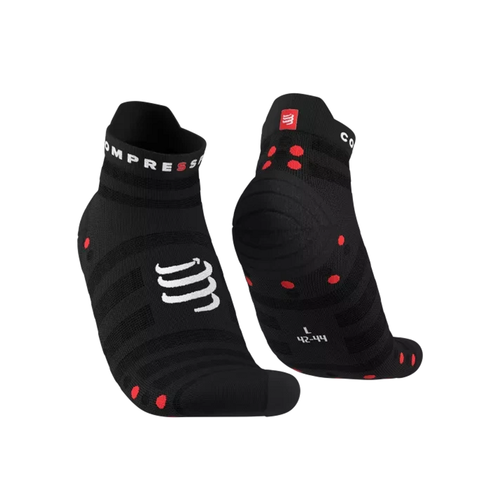 Compressport Pro Racing Socks V4.0 Ultralight Run Low Black/Red T1 (EU 35-38) 