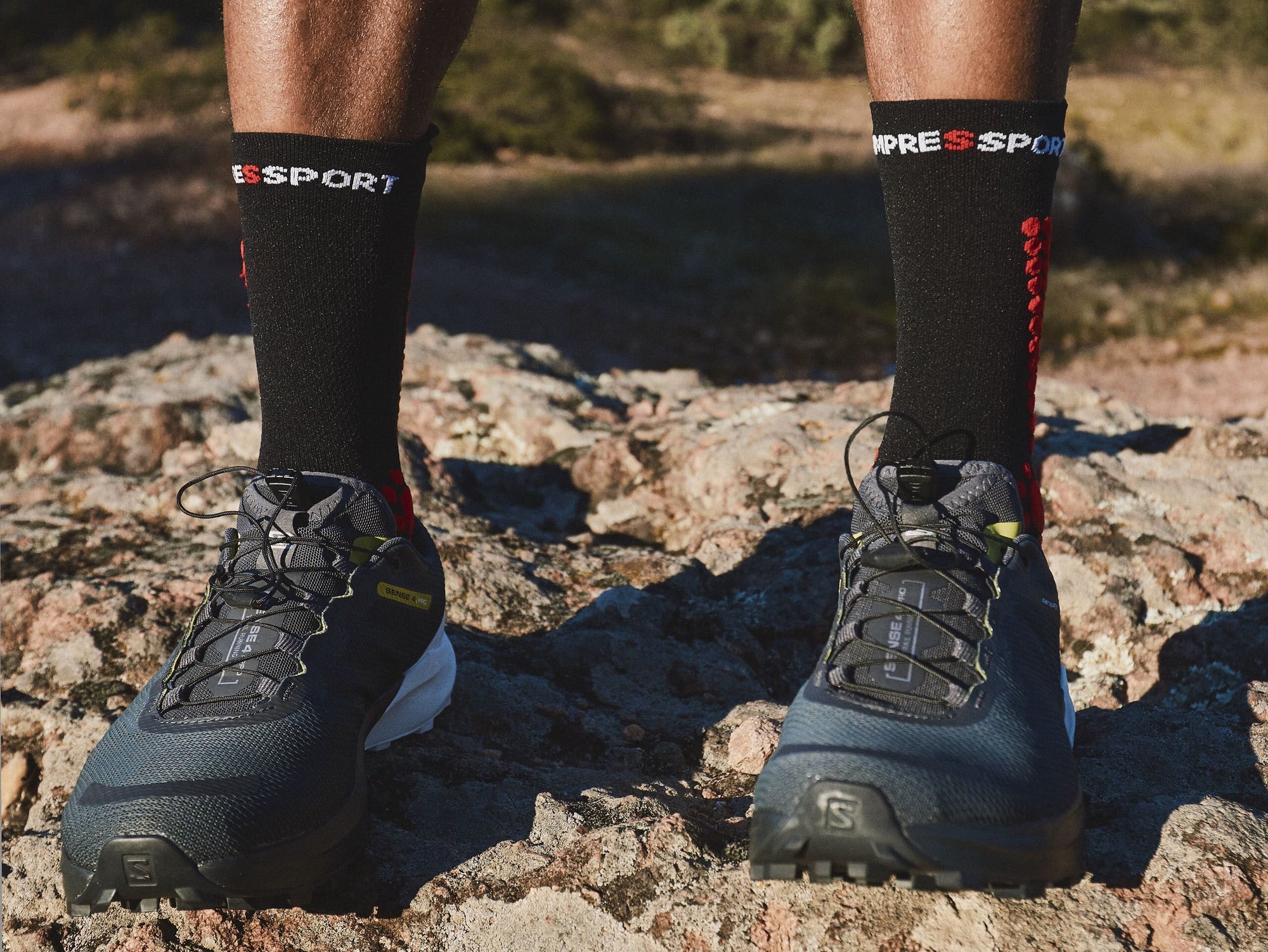 Compressport Pro Racing Socks V4.0 Trail Black/Red T1 