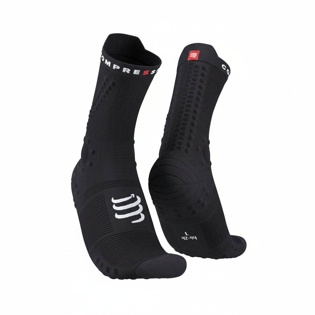Compressport Pro Racing Socks V4.0 Trail 跑襪 - 黑色的