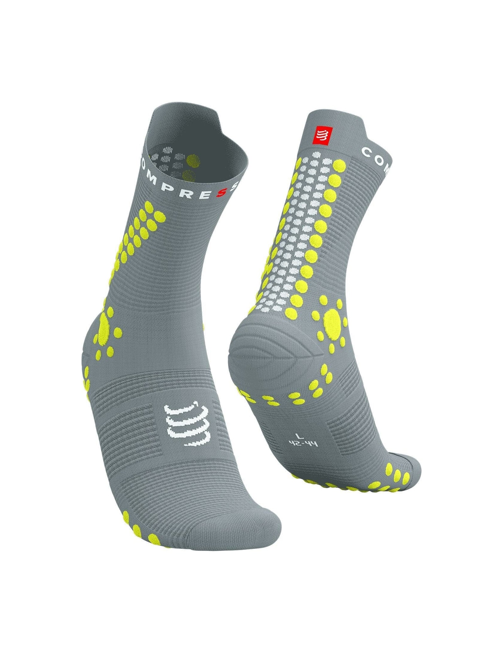 Compressport Pro Racing Socks V4.0 Trail 跑襪 - 合金/櫻草色