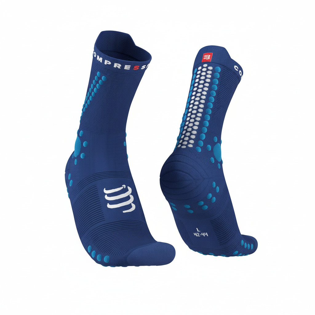 Compressport Pro Racing Socks V4.0 Trail Sodalite/Fluo Blue T1 