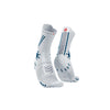 Compressport Pro Racing Socks V4.0 Run High White/Fjord Blue T2 (EU 39-41) 