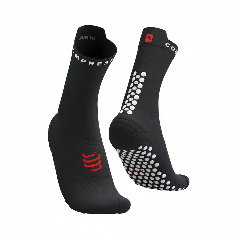 Compressport Pro Racing Socks V4.0 Run High Black/White T1 (EU 35-38) 