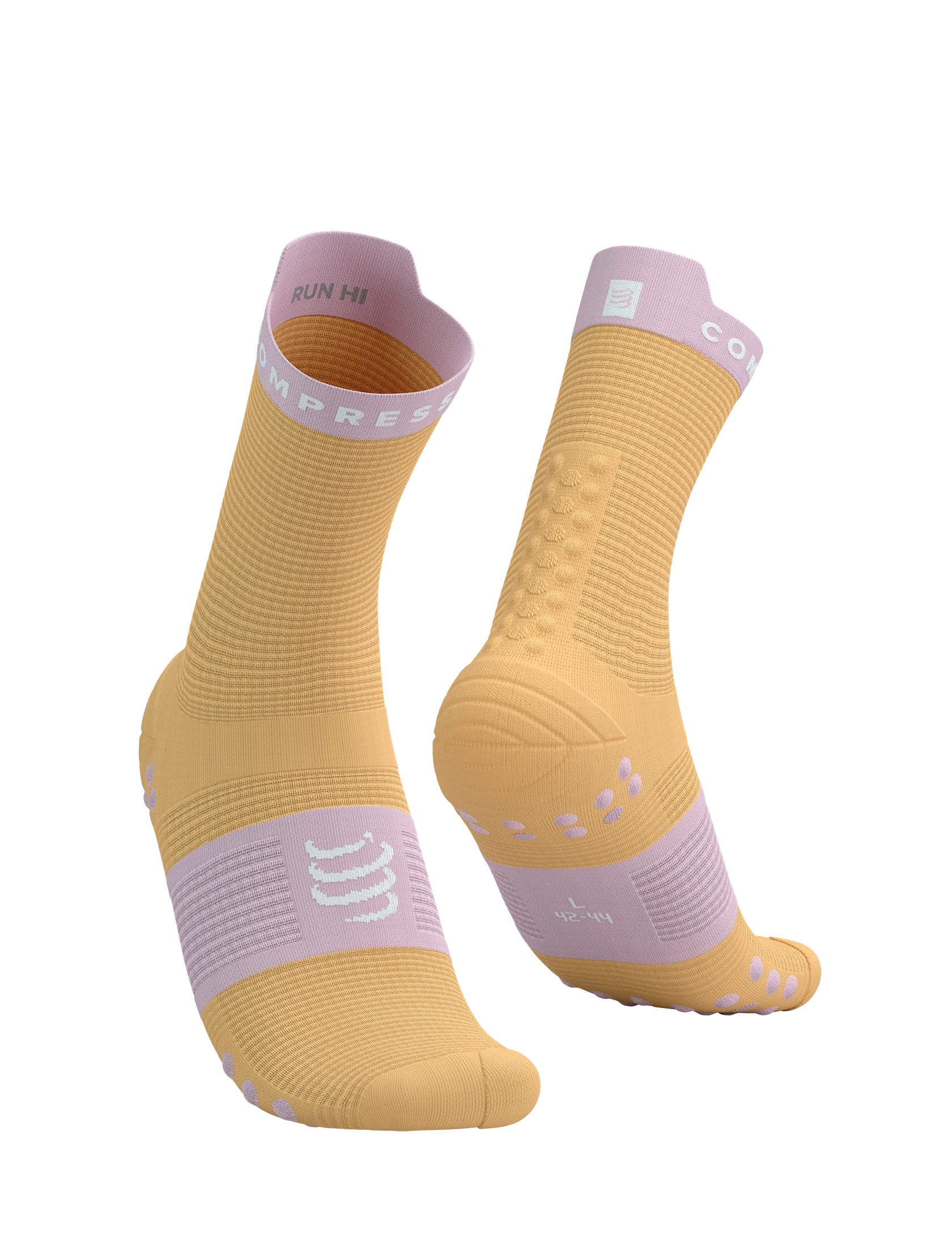 Compressport Pro Racing Socks V4.0 Run High Buff Orange/Roseate T1 (EU 35-38) 