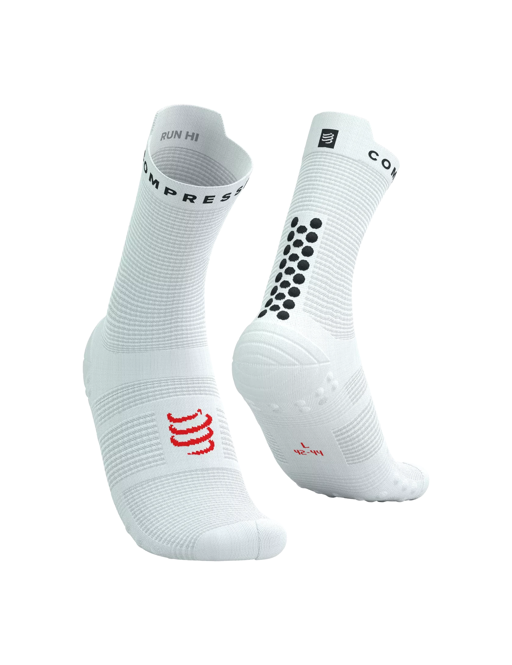 Compressport Pro Racing Socks V4.0 Run High White/Black T1 (EU 35-38) 
