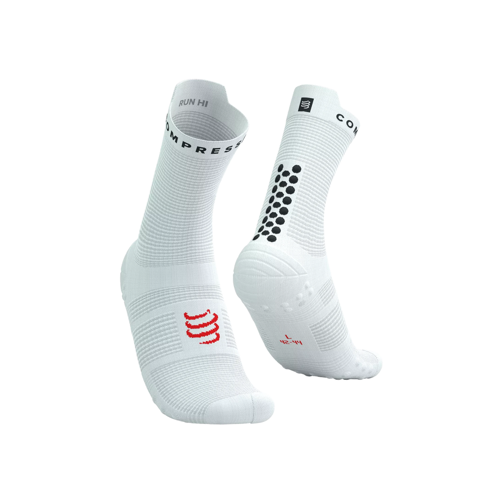 Compressport Pro Racing Socks V4.0 Run High White/Black T1 (EU 35-38) 