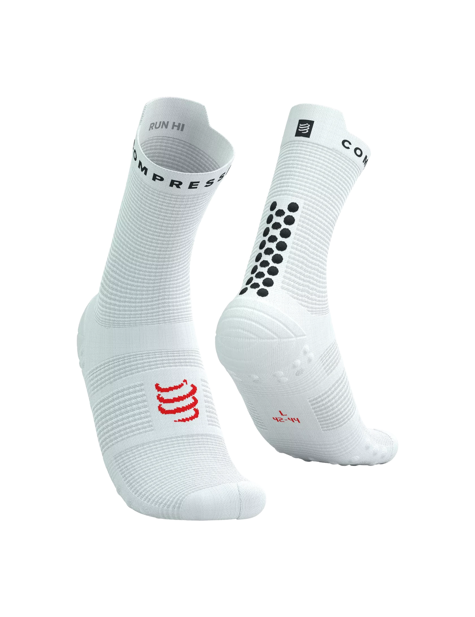 Compressport Pro Racing 襪子 V4.0 中筒 - 白色/黑色