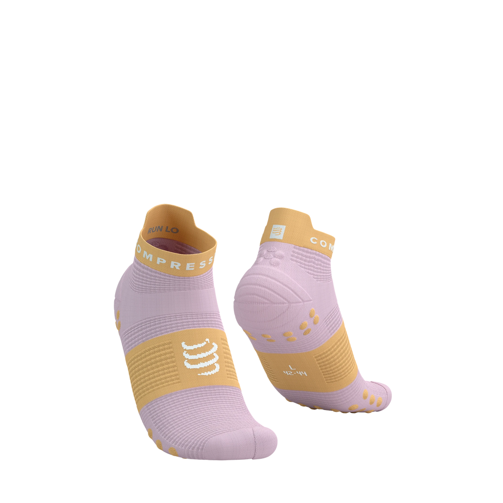 Compressport Pro Racing Socks V4.0 Run Low Roseate/Buff Orange T1 (EU 35-38) 
