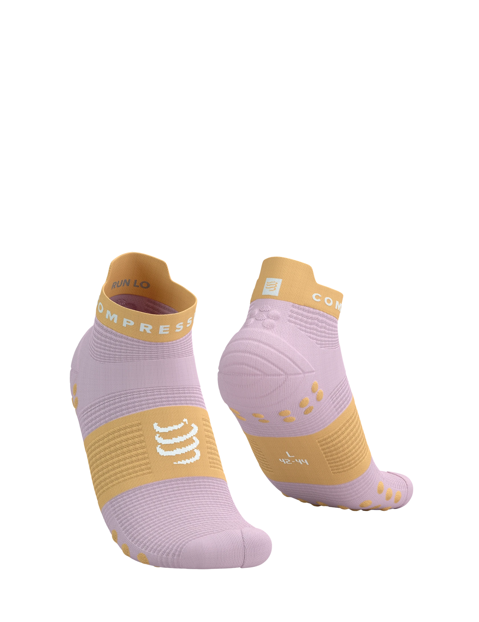 Compressport Pro Racing 襪子 V4.0 低筒 - 玫瑰色/淺黃色橙色