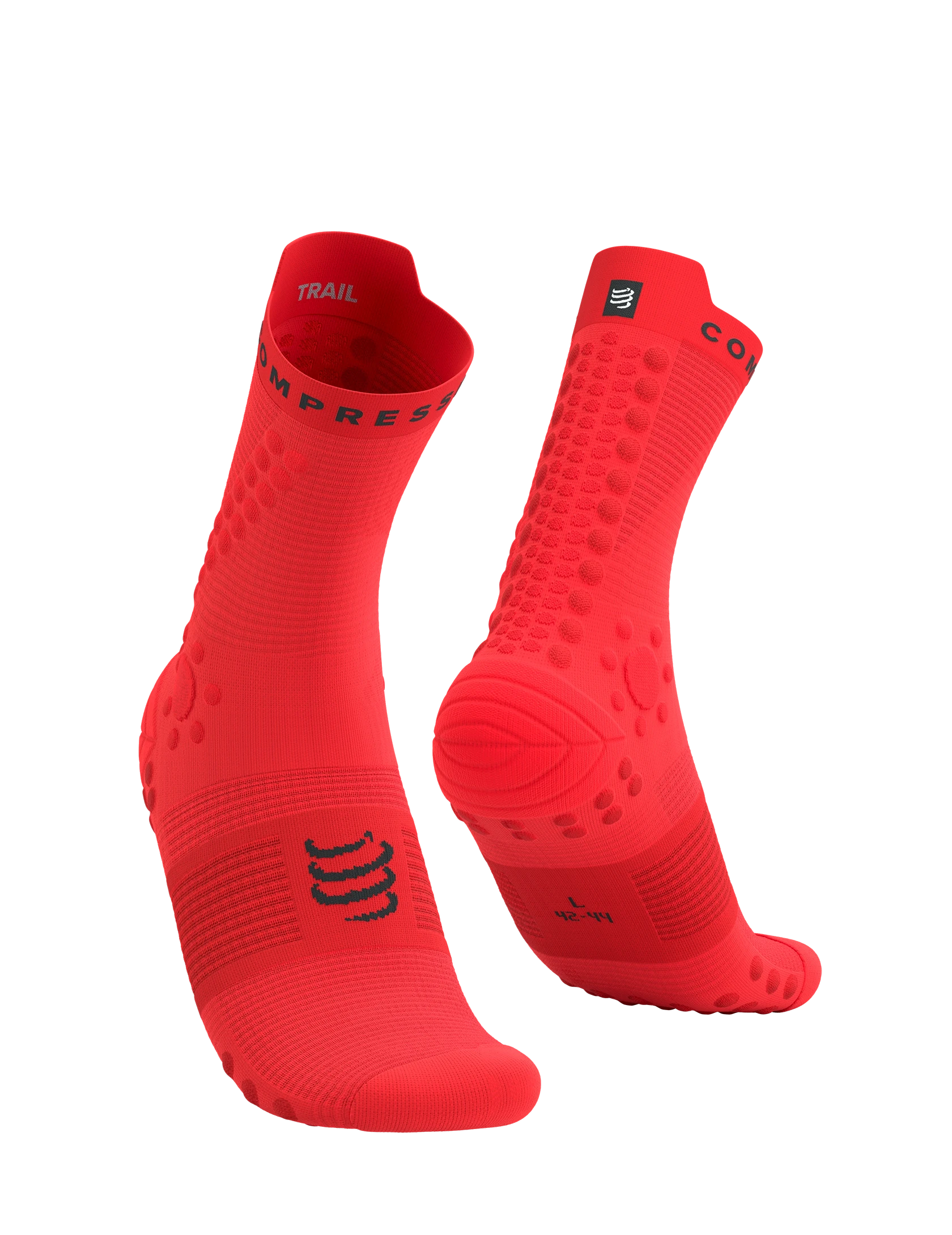 Compressport Pro Racing Socks V4.0 Trail Fluo Red/Black T1 (EU 35-38) 