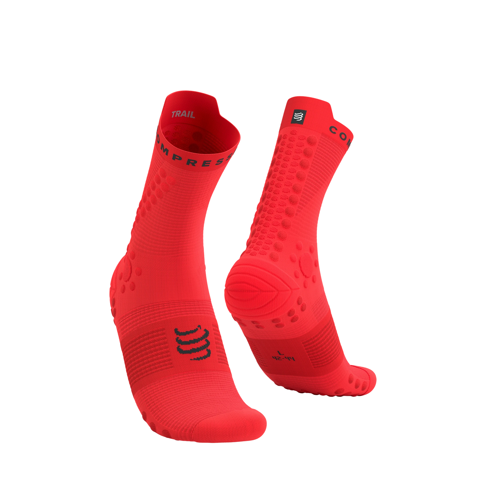 Compressport Pro Racing Socks V4.0 Trail Fluo Red/Black T1 (EU 35-38) 