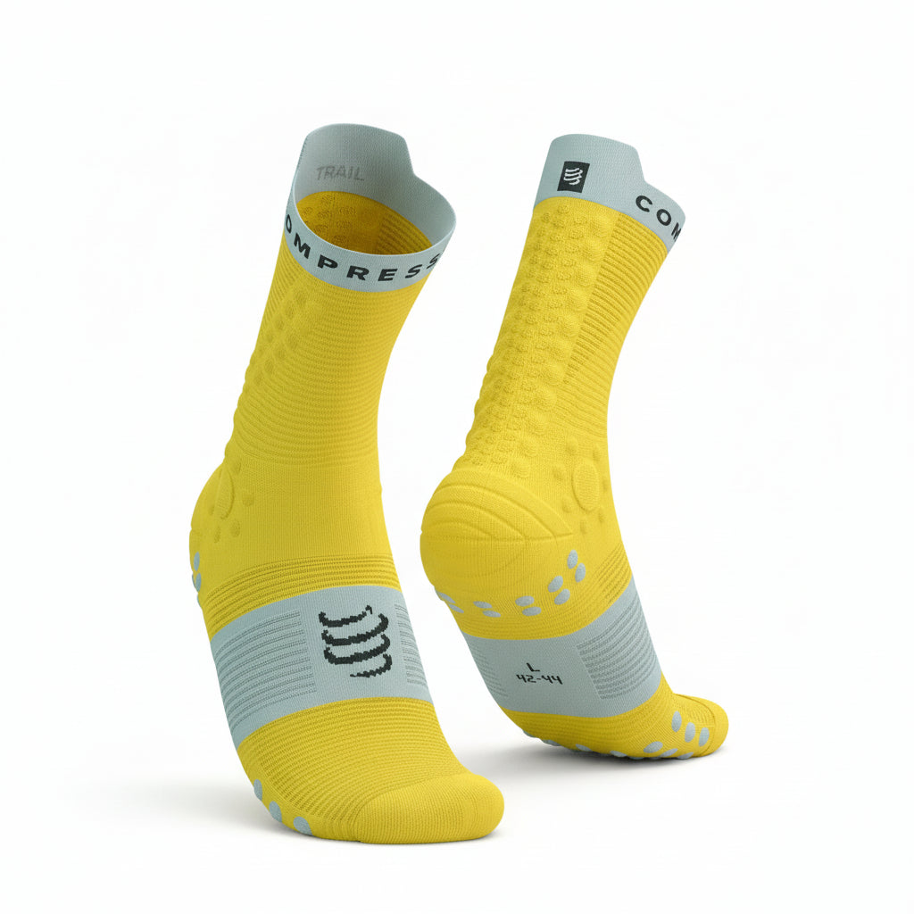 Compressport Pro Racing Socks V4.0 Trail Maize/Dawn Blue T1 (EU 35-38) 