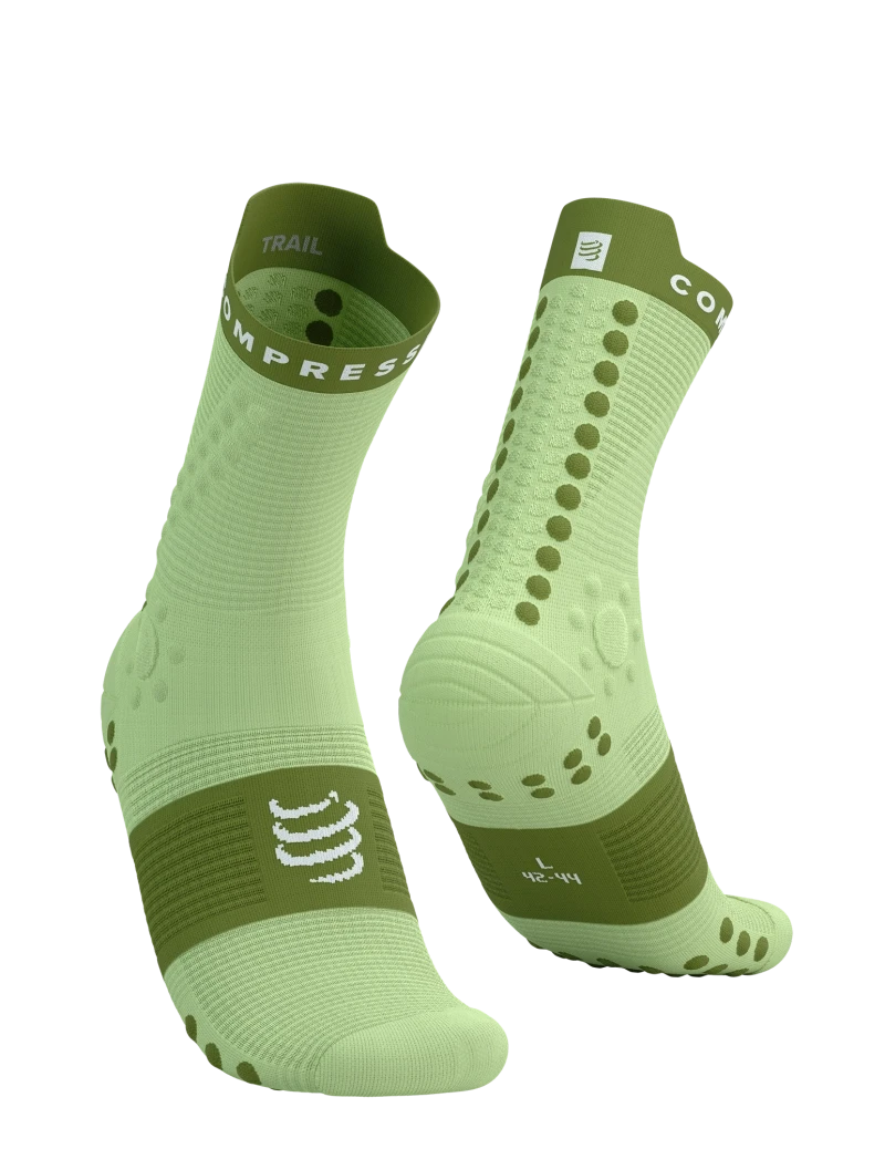 Compressport Pro Racing Socks V4.0 Trail Shadow Lime/Woodbine T1 (EU 35-38) 
