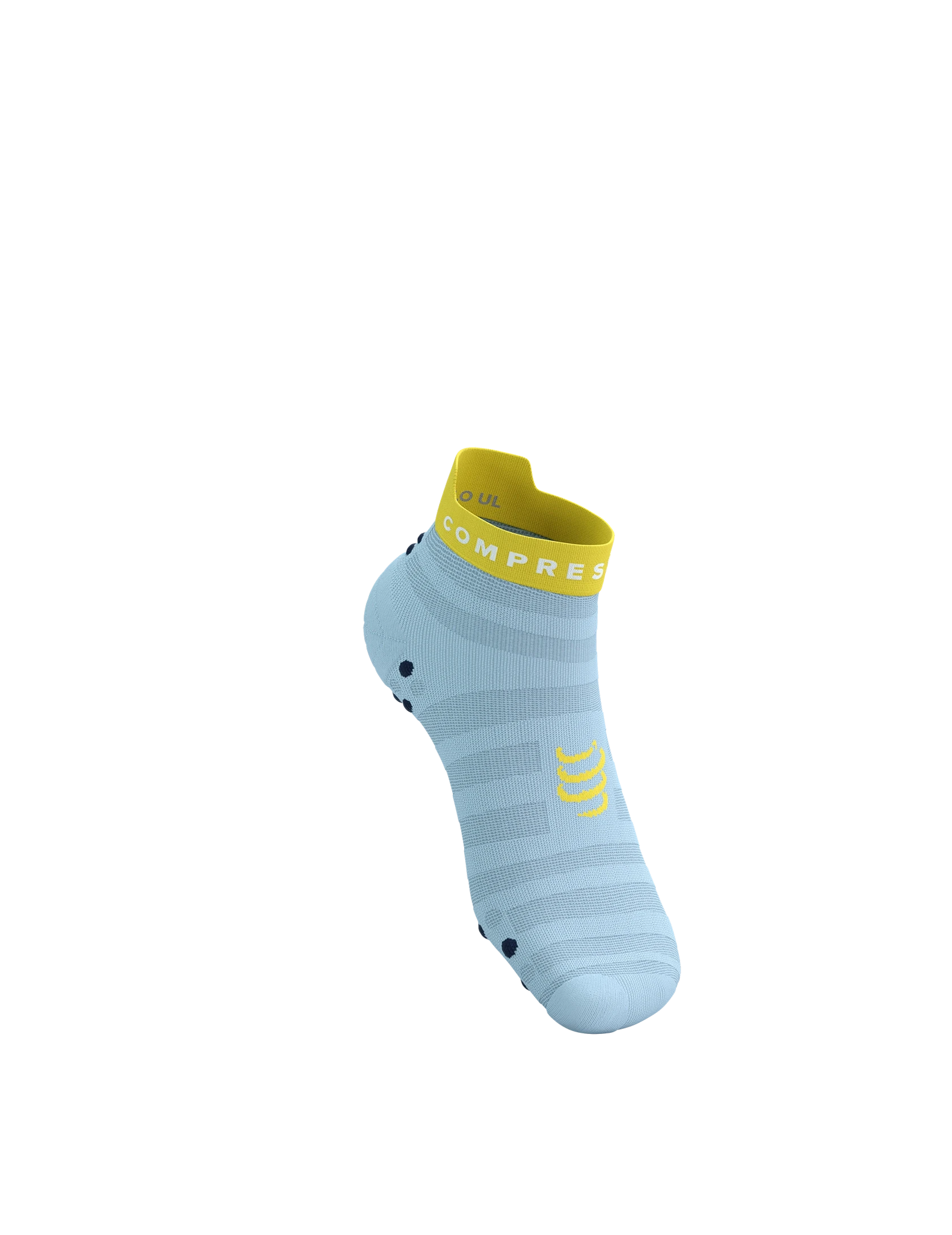 Compressport Pro Racing Socks V4.0 Ultralight Run Low Cashmere Blue/Maize T1 (EU 35-38) 