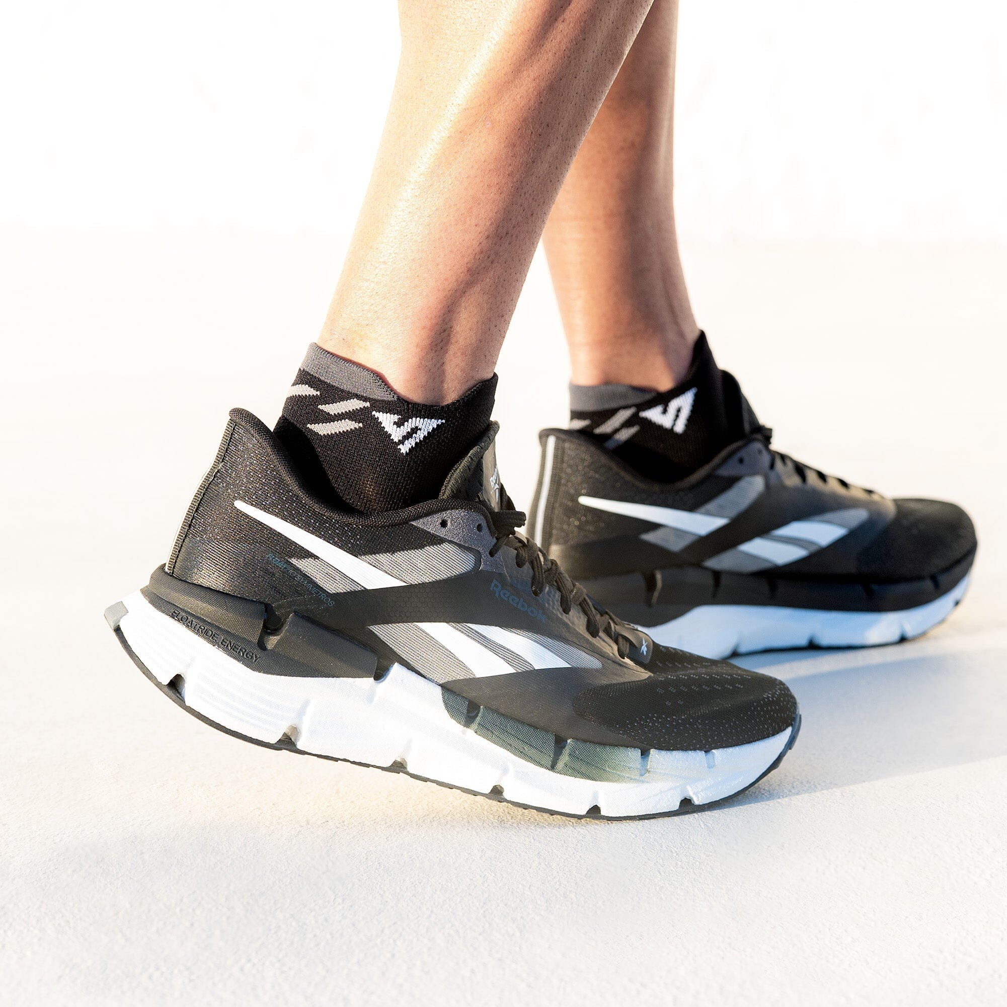 Versus Black Titanium Running Ankle Socks 