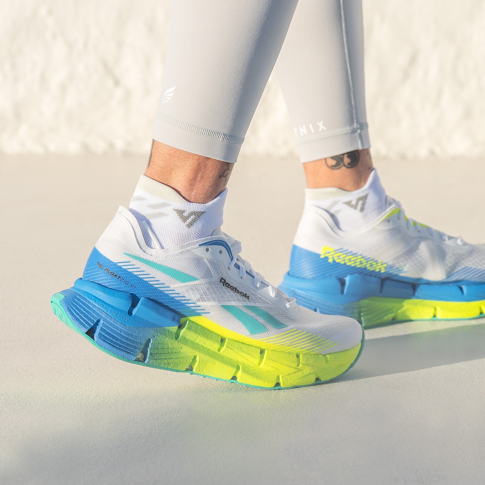 Versus White Glacier Running Ankle Socks 