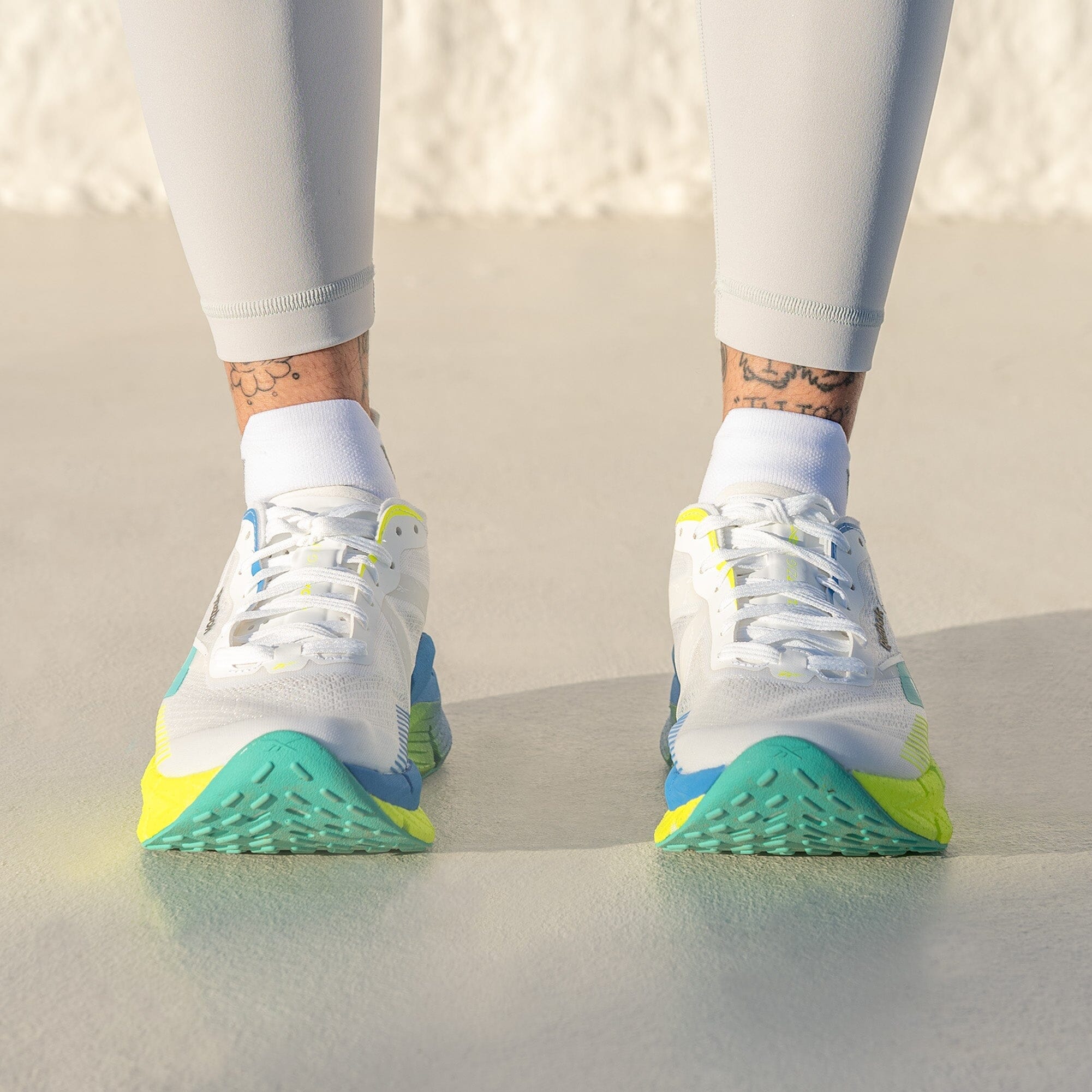 Versus White Glacier Running Ankle Socks 