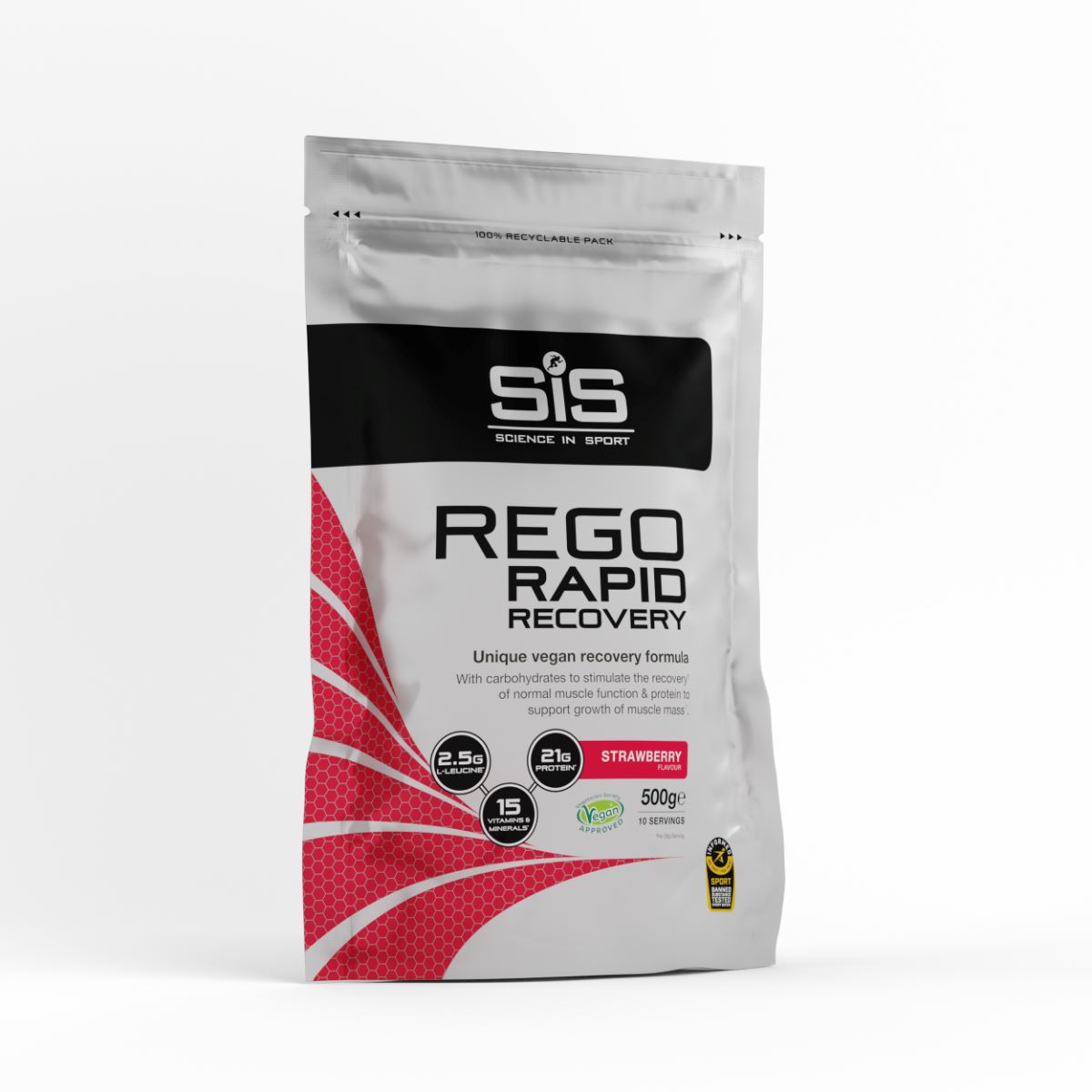 SiS REGO Rapid Recovery Powders Strawberry 500g 