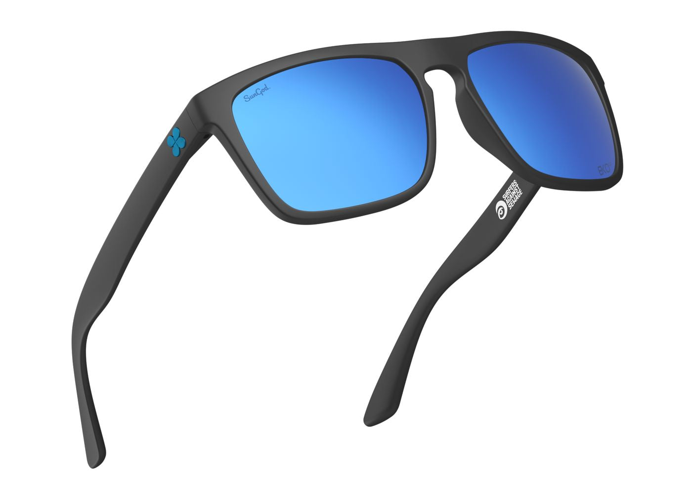 Sungod Renegades 8KO glasses Matte Black / Blue 