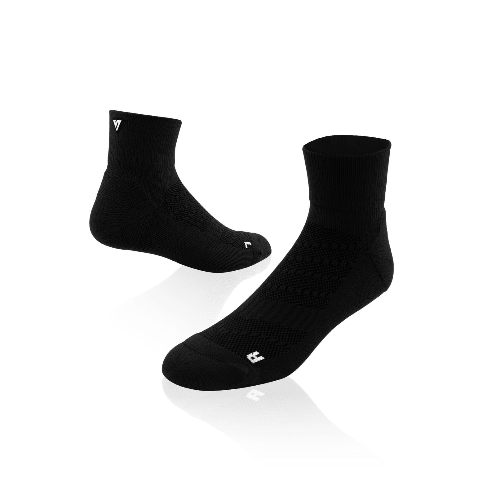 Versus Black Running Quarter Socks Black 4-7 