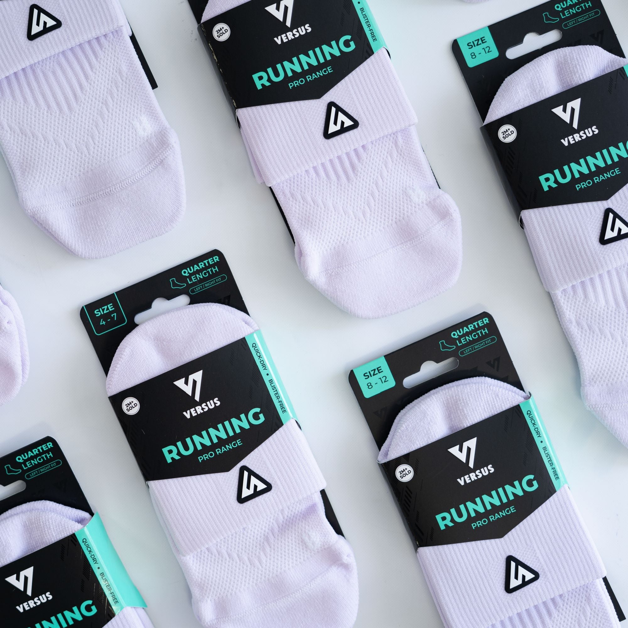 Versus Lilac Running Quarter Socks 