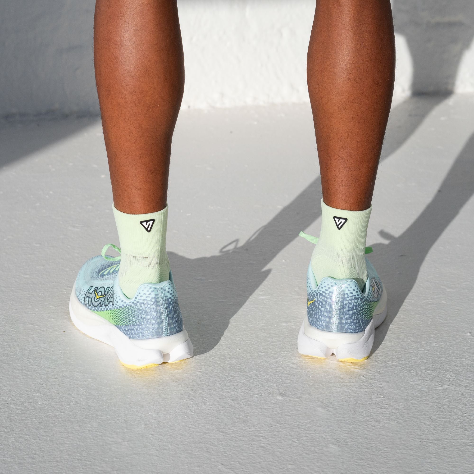 Versus Lime Running Quarter Socks 