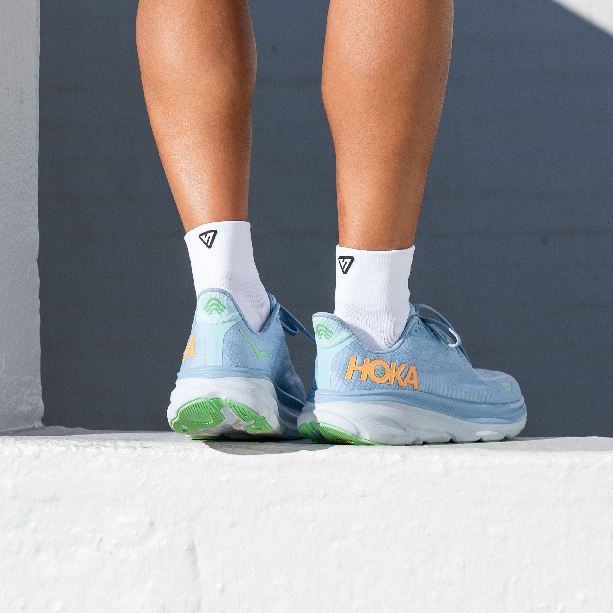 Versus White Running Quarter Socks 