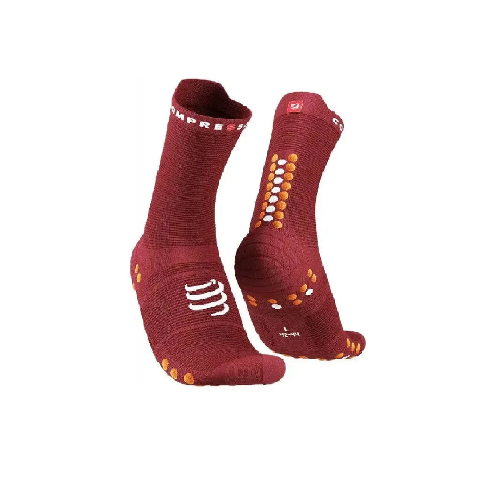 Compressport Pro Racing Socks V4.0 Run High Spd Apple/Dk Cheddar T1 (EU 35-38) 