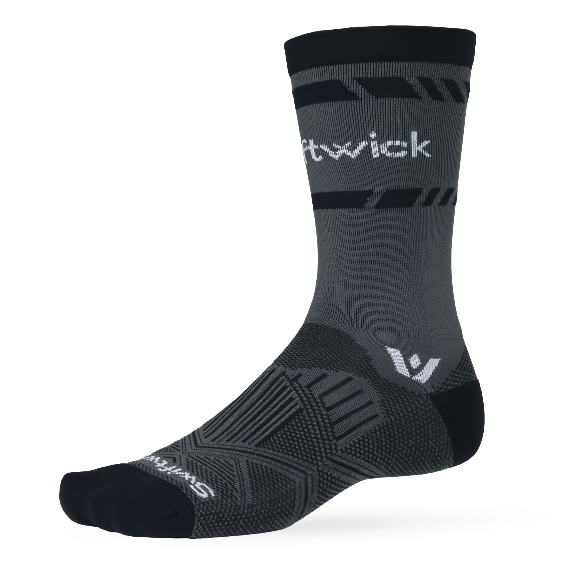 Swiftwick Aspire Crew Socks Charcoal Gray L 