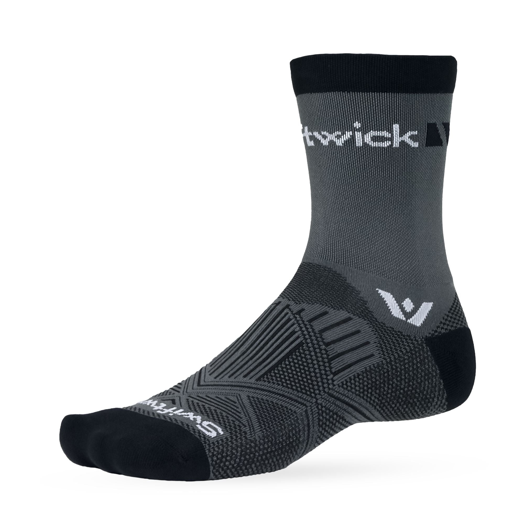 Swiftwick Aspire Mid-Crew Socks Charcoal Gray L 