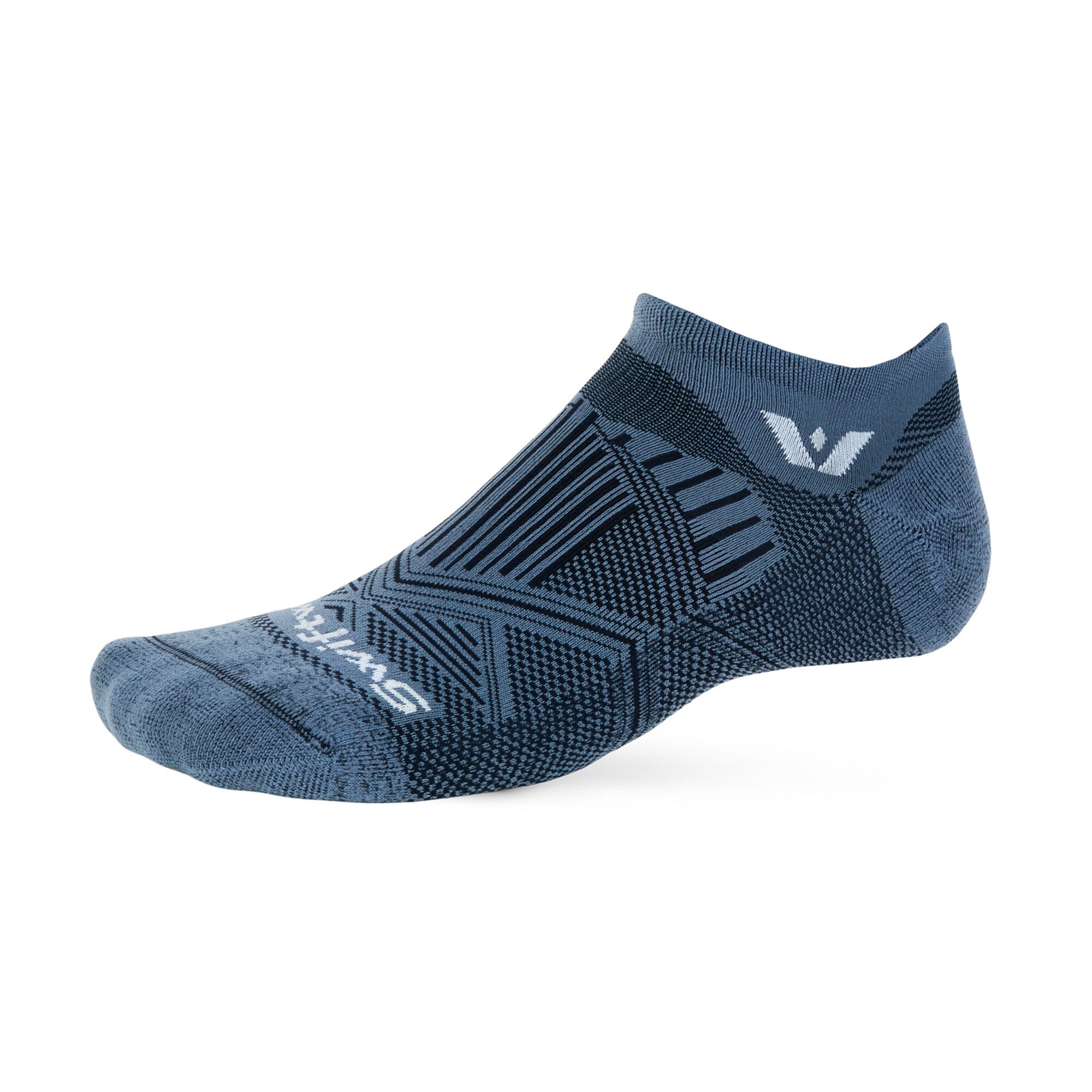 Swiftwick Aspire No Show Socks Denim Blue L 