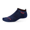 Swiftwick Aspire No Show Socks Navy Crimson L 
