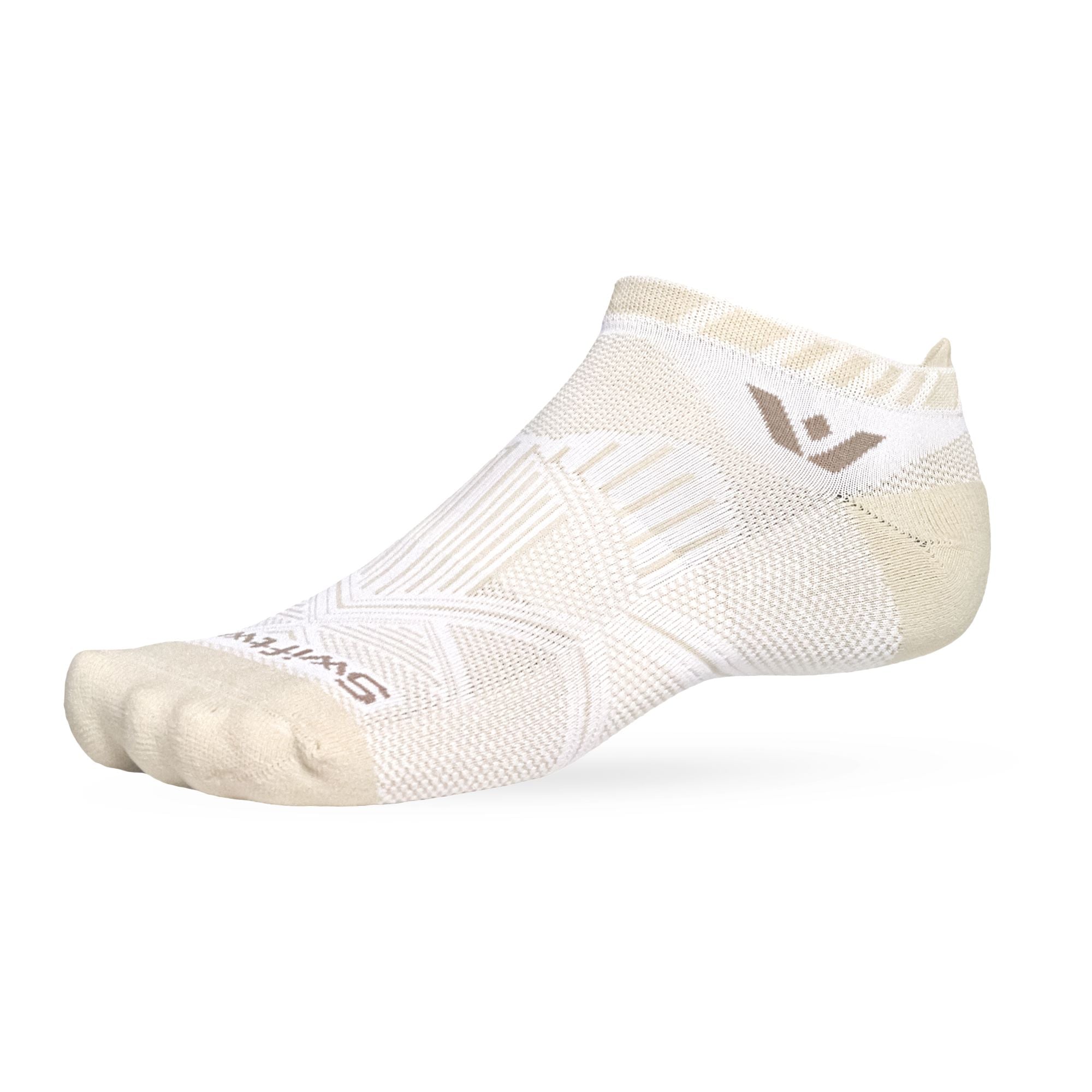 Swiftwick Aspire No Show Socks Oatmeal Tan L 