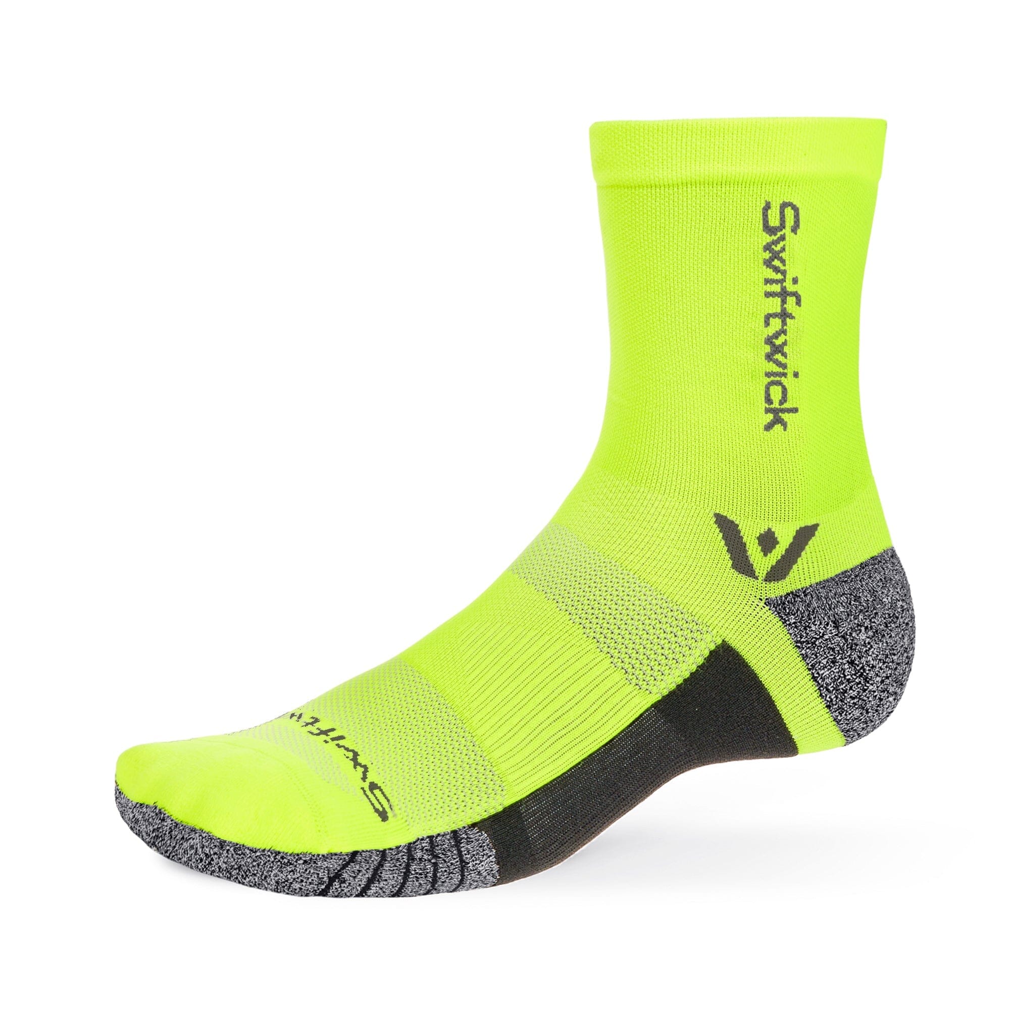 Swiftwick Flite XT Mid-Crew Socks Signature Hi-Viz Yellow L 