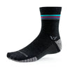 Swiftwick Flite XT Trail Mid-Crew Socks Coal Aurora Stripe S 