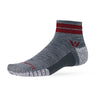 Swiftwick Flite XT Trail Quarter Crew Socks Heather Red L 