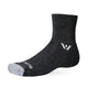 Swiftwick Pursuit Quarter Crew High Socks Coal Gray L 