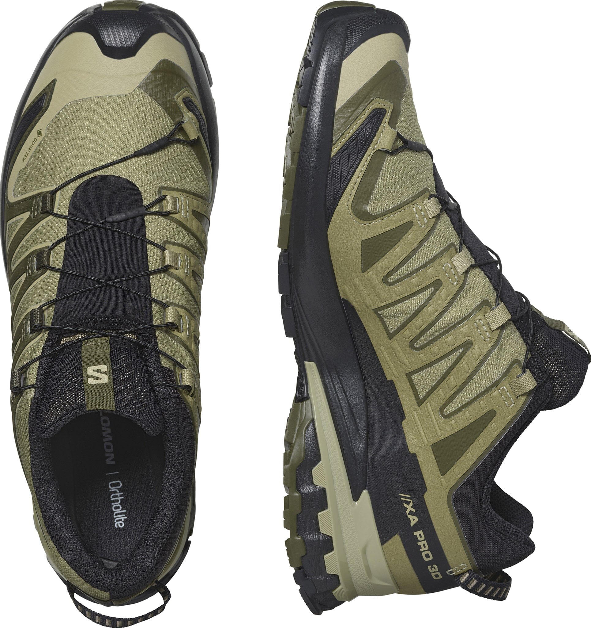 Salomon XA Pro 3D V9 Wide GTX Men's Trail Running Shoes Dries Herb/Black/Olive Night US 8.5 