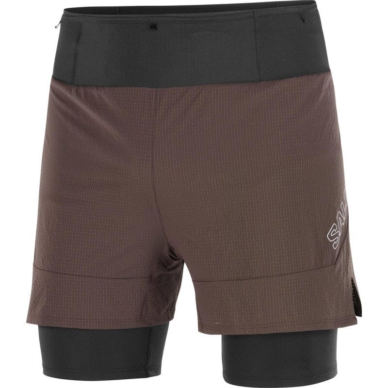 Salomon Sense Aero 2in1 Men's Shorts Coffee Bean XS 