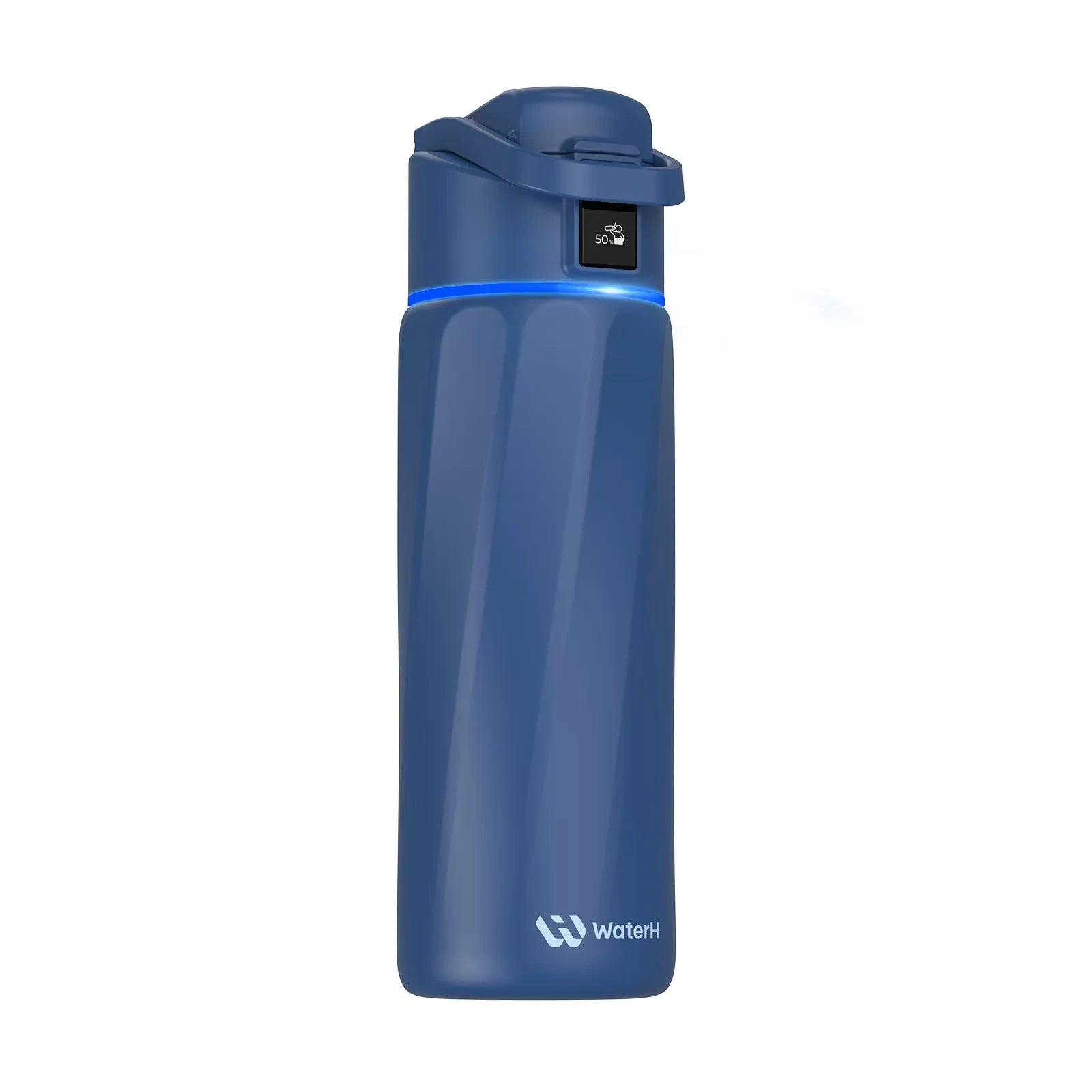 WaterH Boost Smart Water Bottle: 24 oz Hydration Tracker with APP & Insulation Blue 